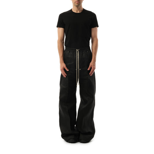 Linen Wide Bela Pants in Black