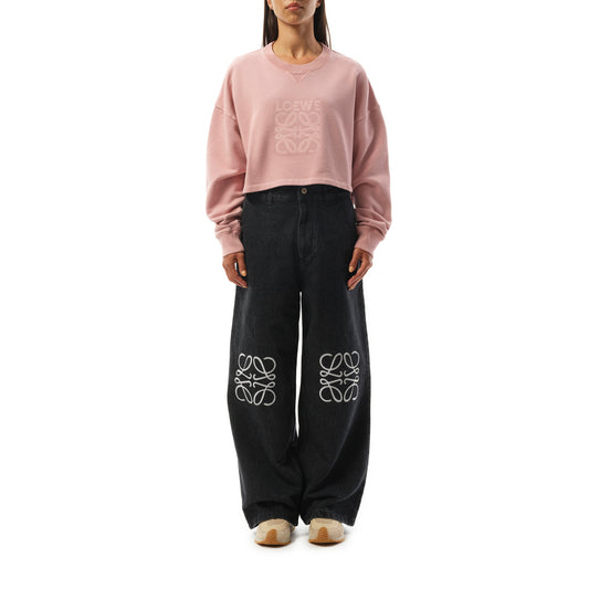 Cropped Anagram Sweatshirt in Pink