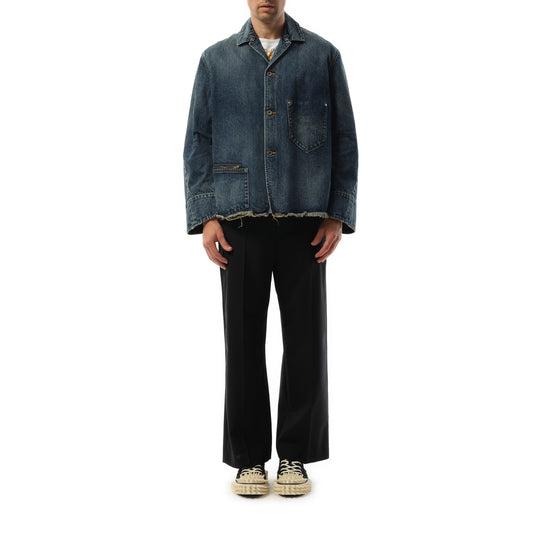 Used Finish Denim Jacket in Indigo