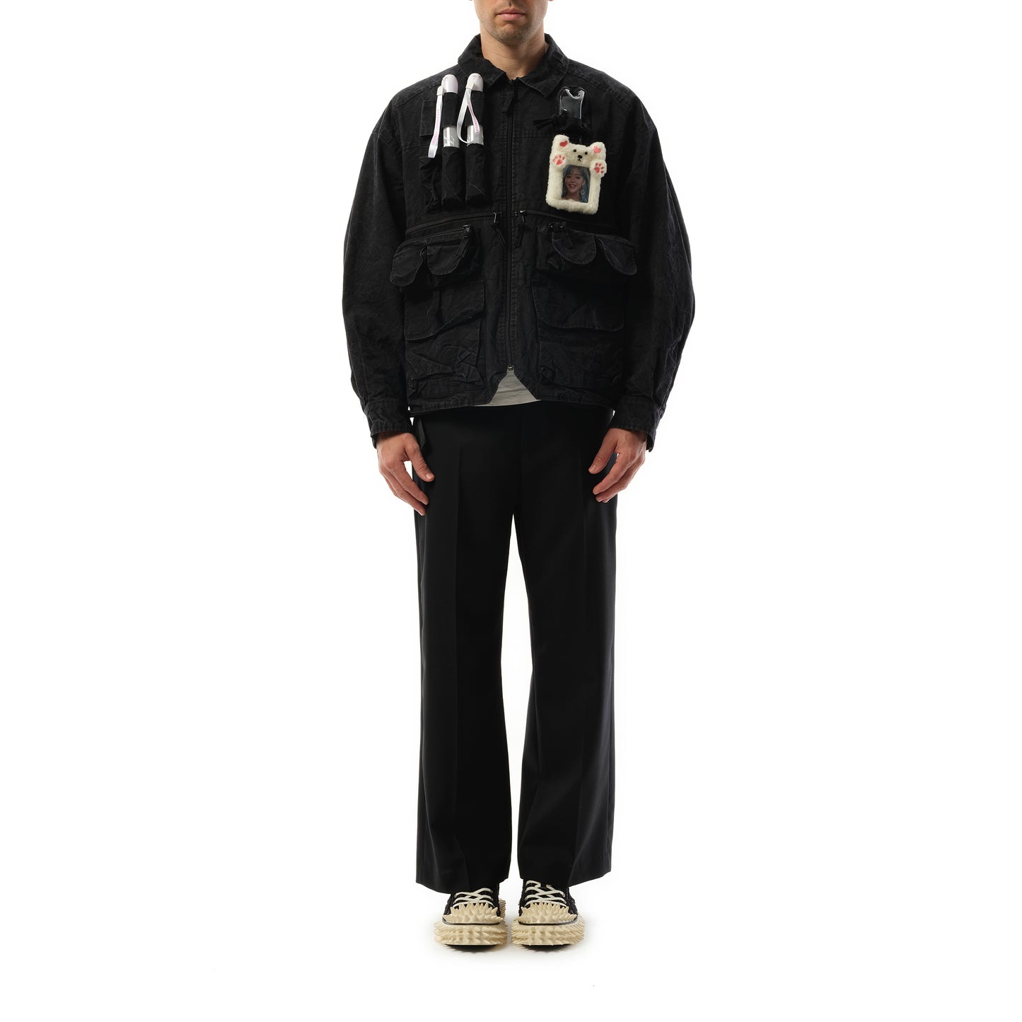 “Oshi-Katsu” Pocket Jacket in Black