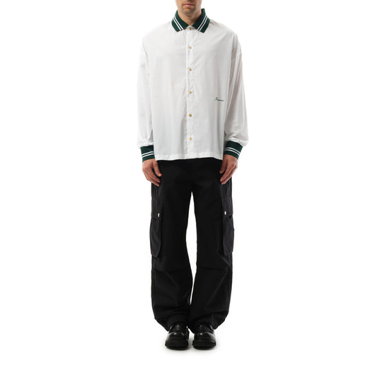 La Chemise Baseball Long Sleeve in White