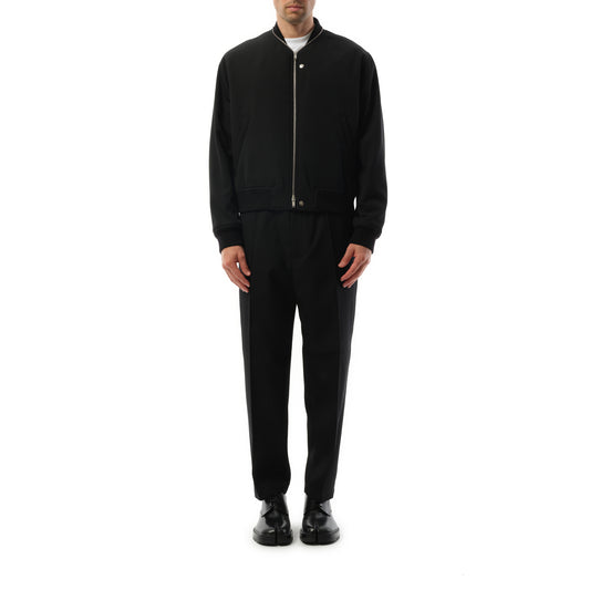 Jil Sander Zip Bomber Jacket in Black