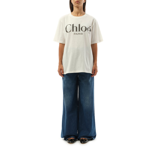 Chloe Logo T-Shirt in White