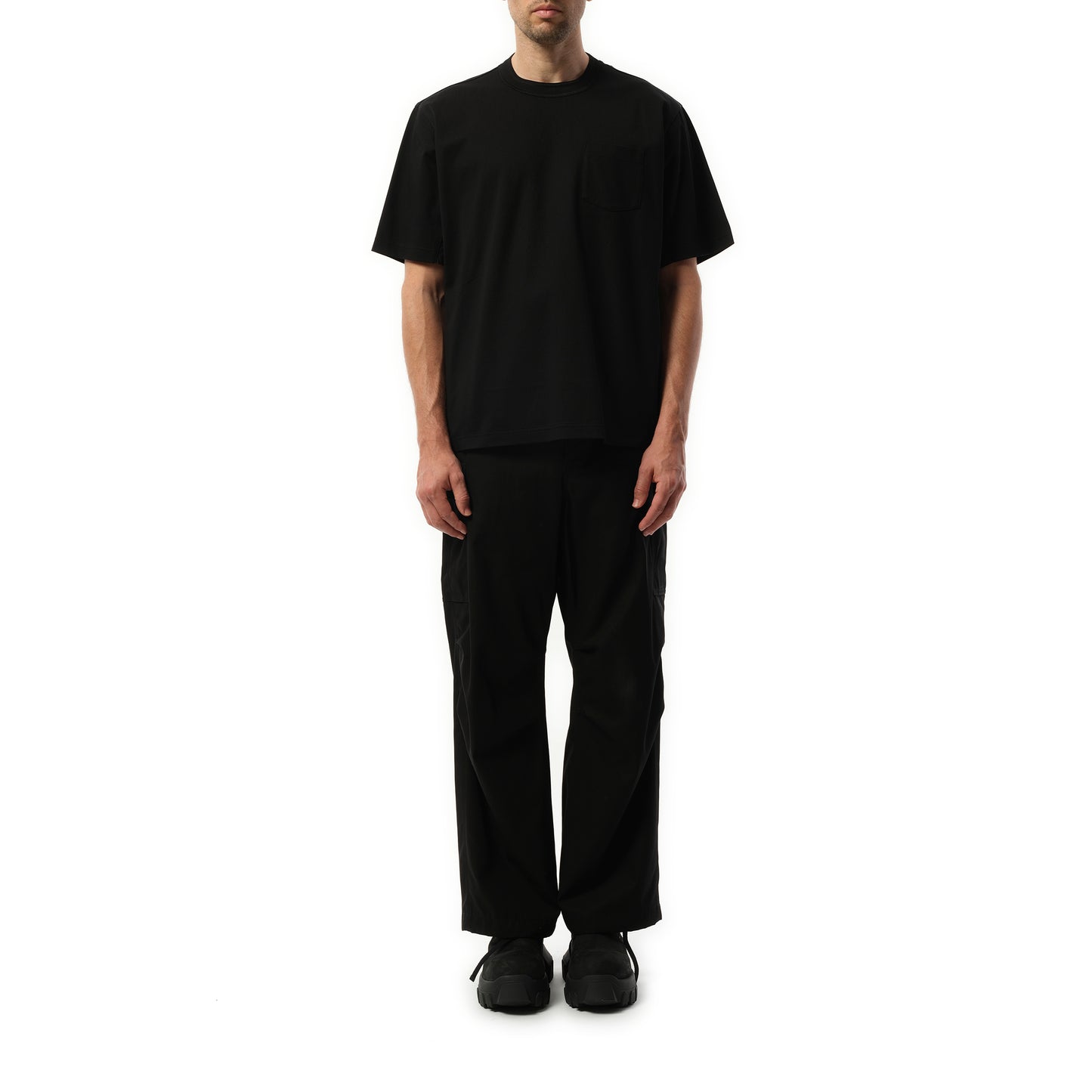 Cotton Jersey T-Shirt in Black