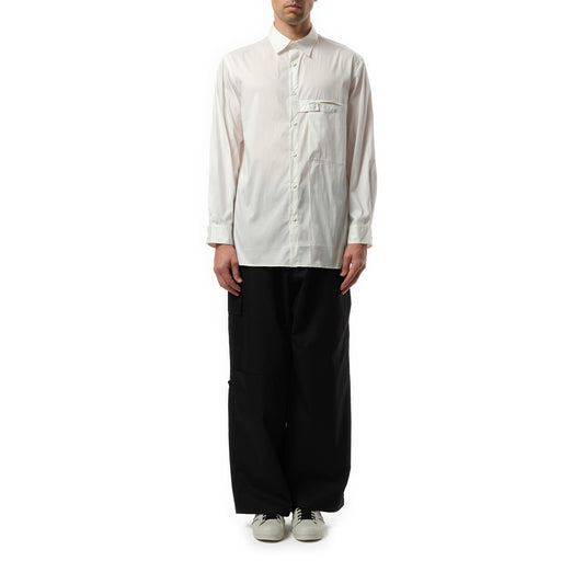 Pleat Pocket Shirt in White