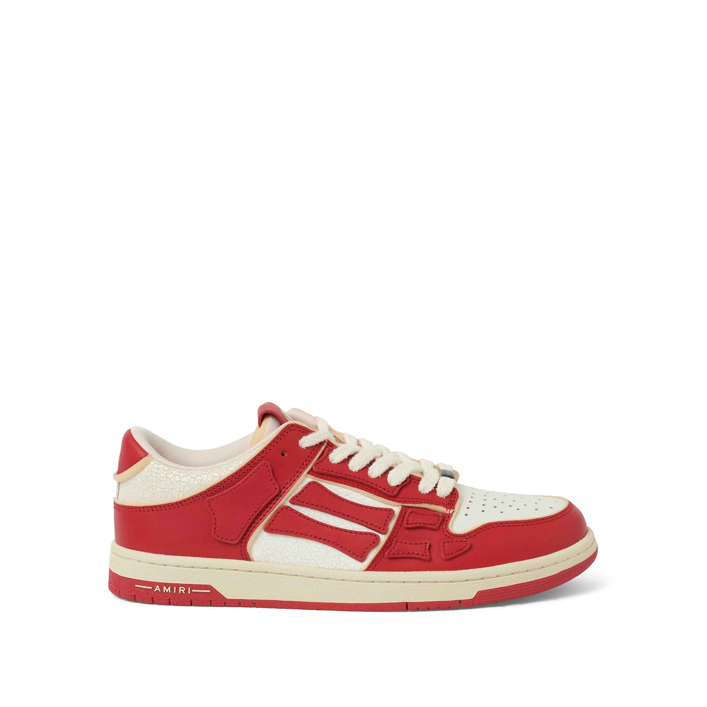 Collegiate Skeleton Sneaker in Red/White