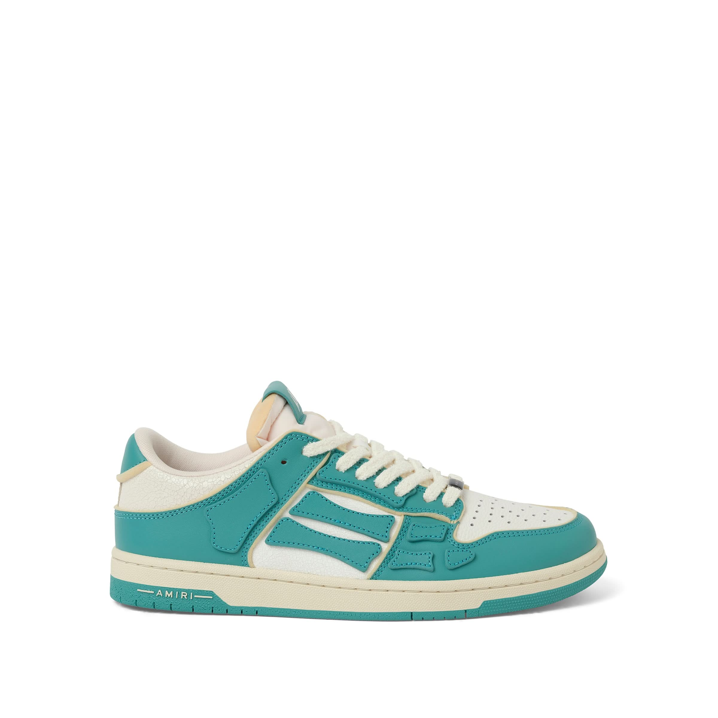 Collegiate Skeleton Sneaker in Sea Blue/White