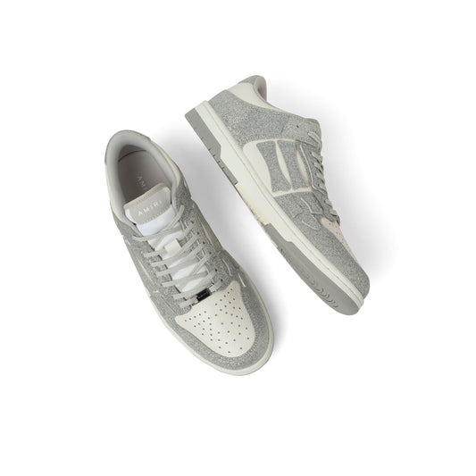 Shimmer Skeleton Sneaker in White/Silver