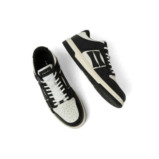 Skeleton Low Sneaker in Black/White