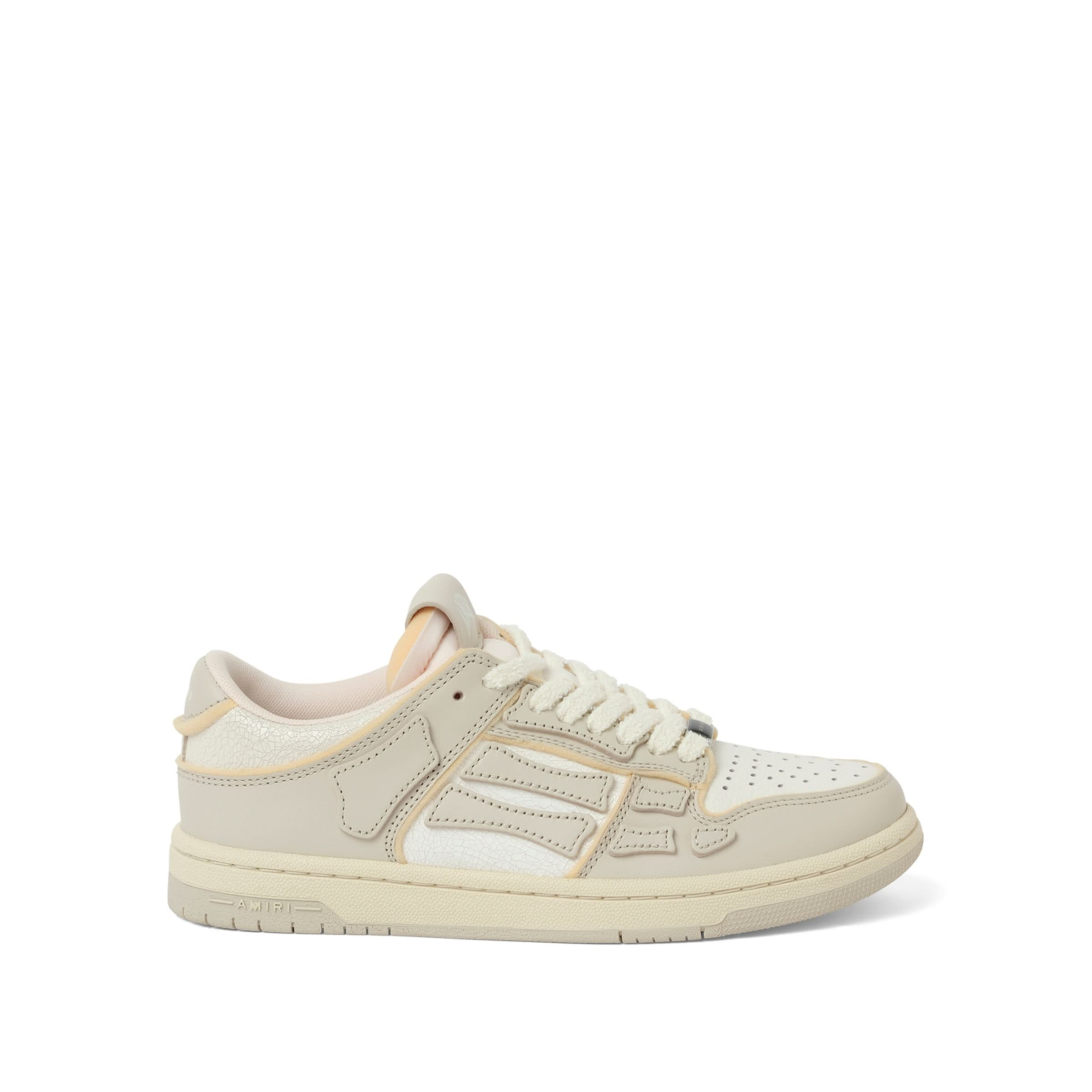 Collegiate Skeleton Sneaker in Birch/White