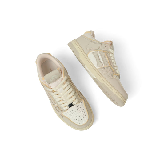 Collegiate Skeleton Sneaker in Birch/White