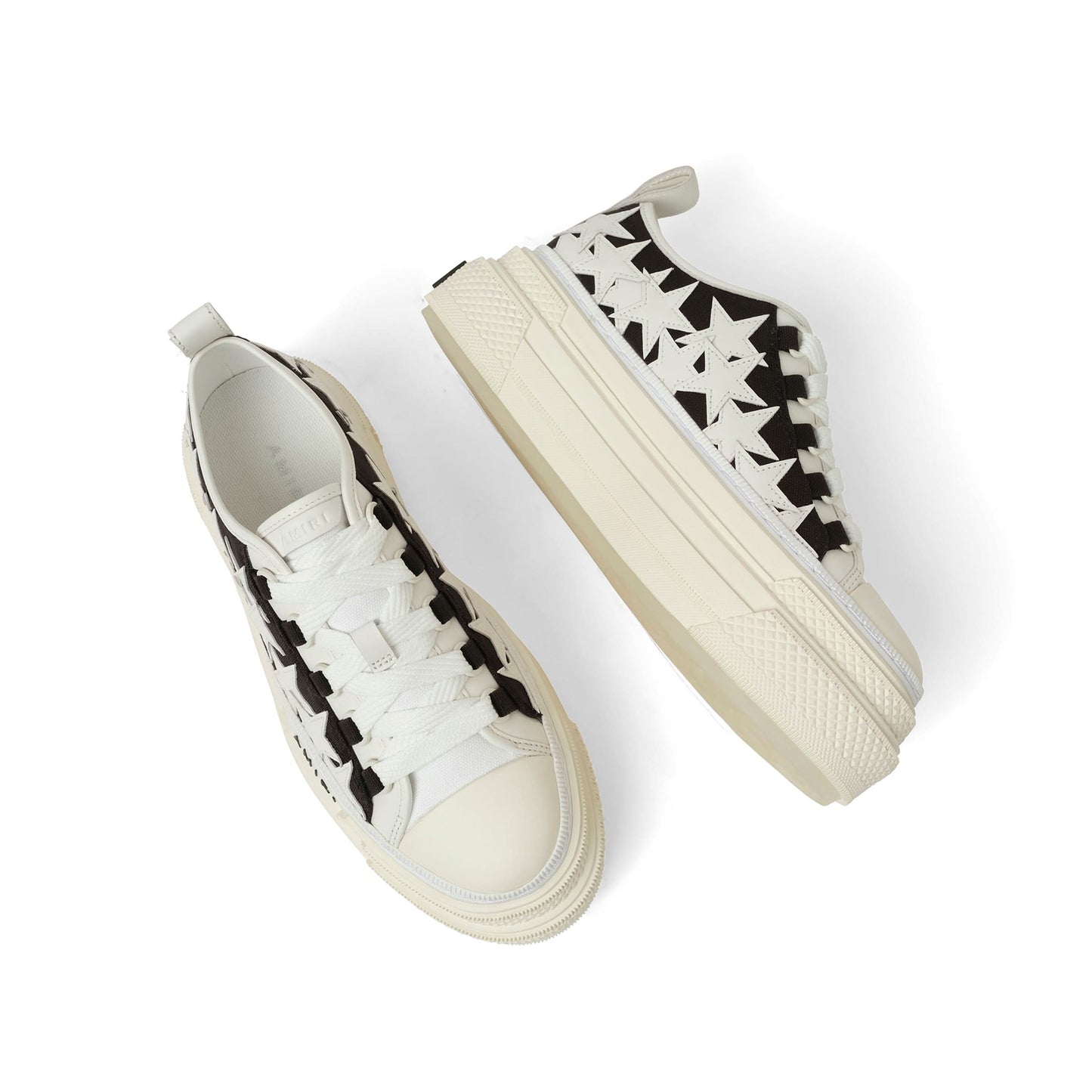 Platform Stars Court Low Sneaker in Black/White