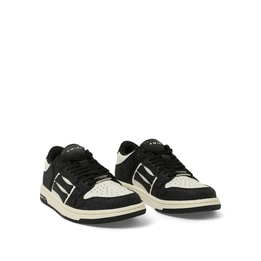 Shimmer Skeleton Sneaker in Black