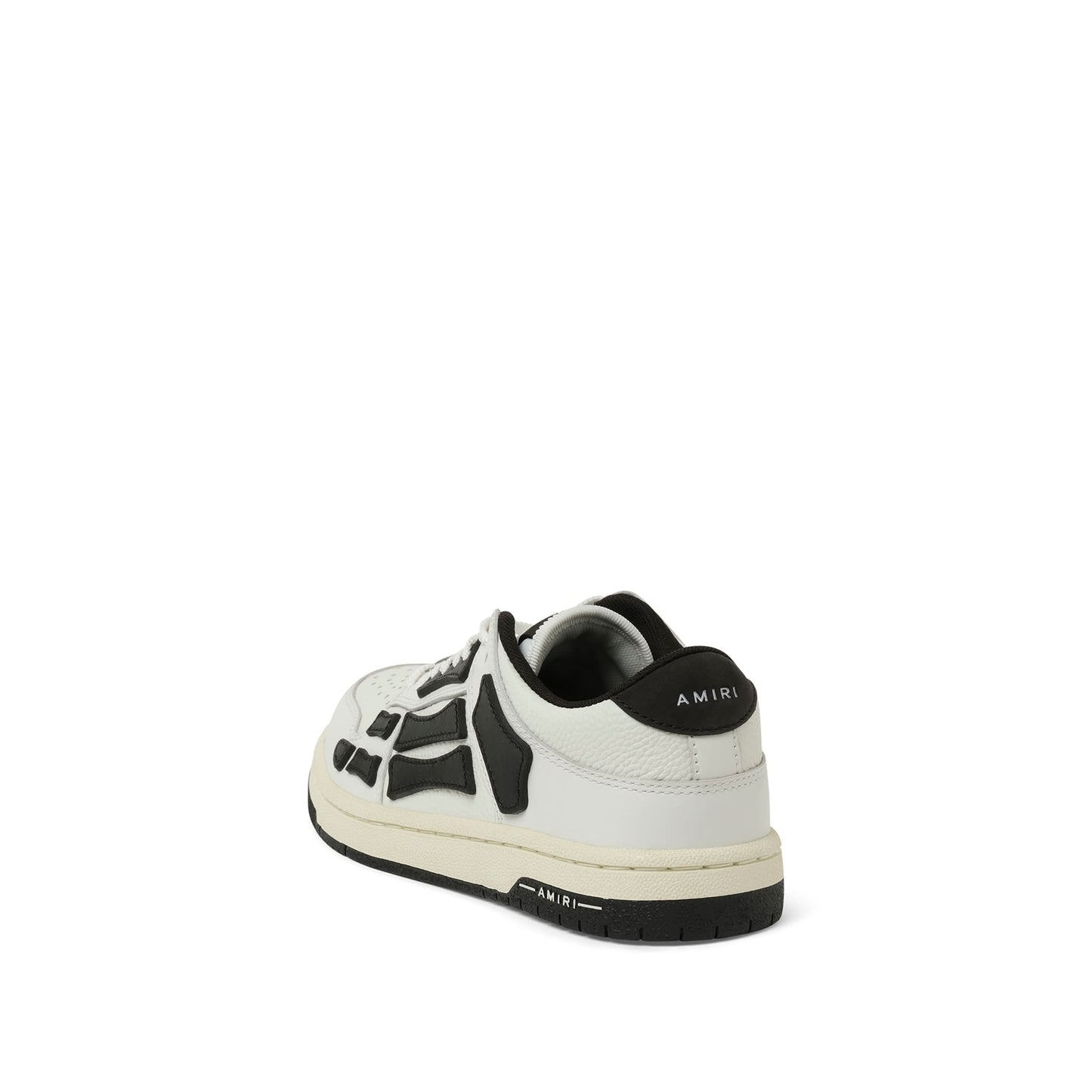 Skeleton Low Top Sneaker in White/Black