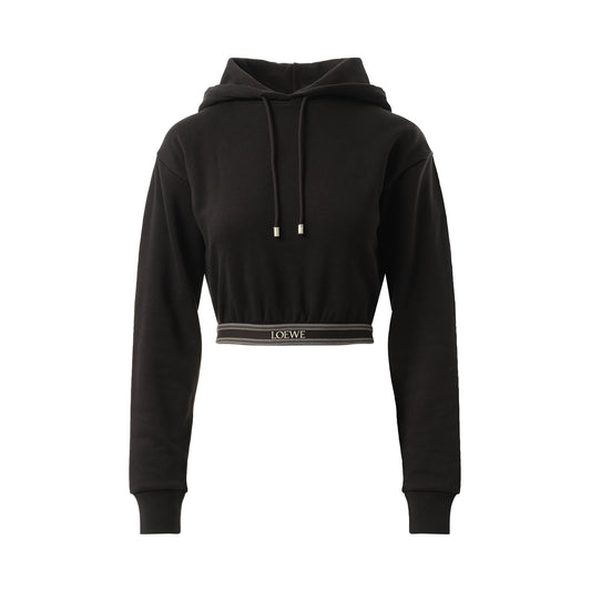 Cropped Hoodie in Black