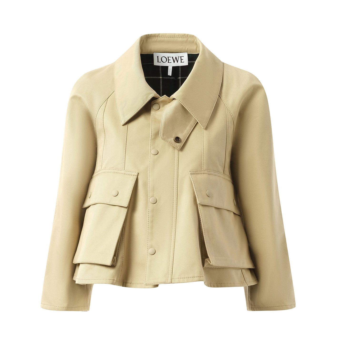 Trapeze Jacket in Safari Beige/Green