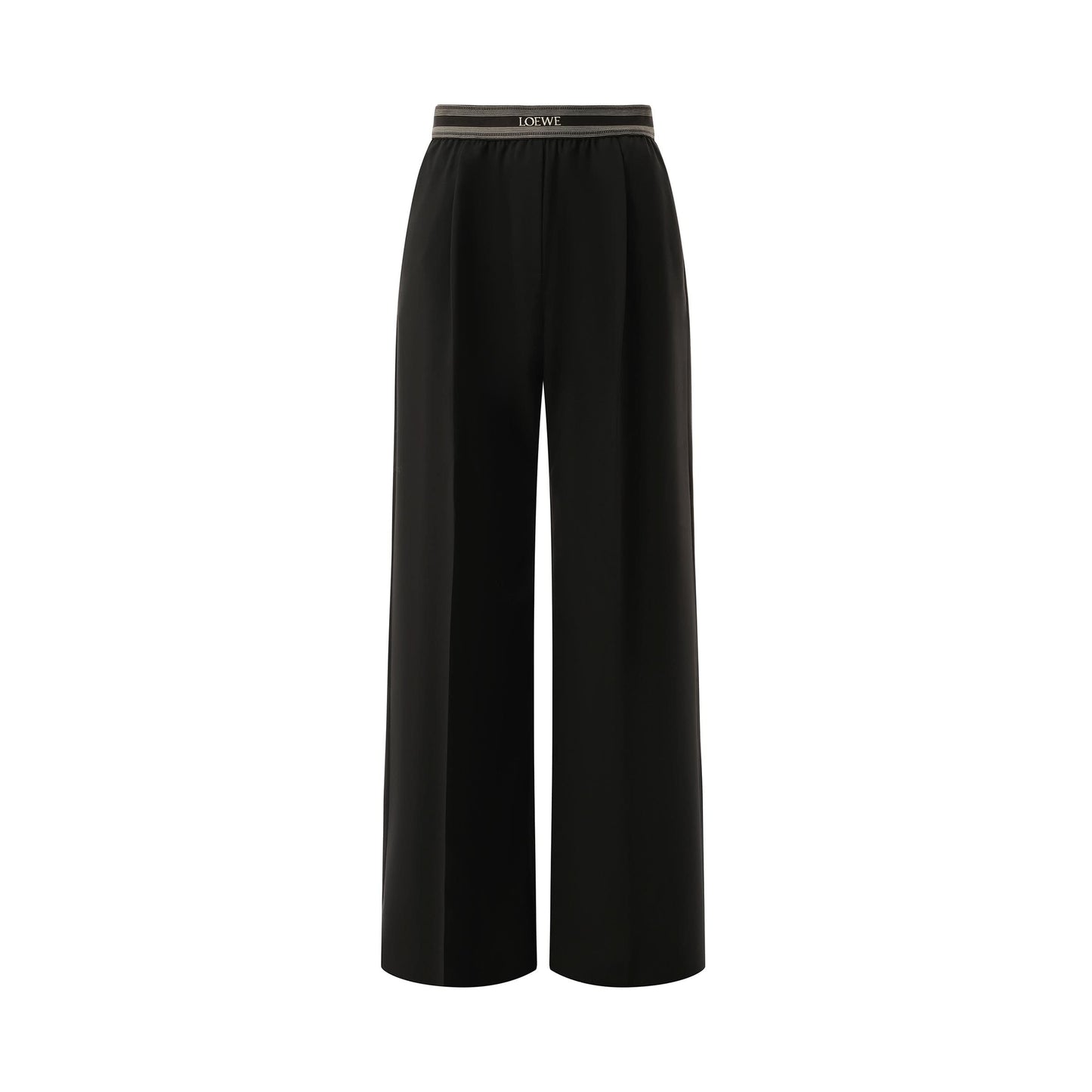 Logo Band Trouser in Black