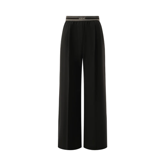 Logo Band Trouser in Black