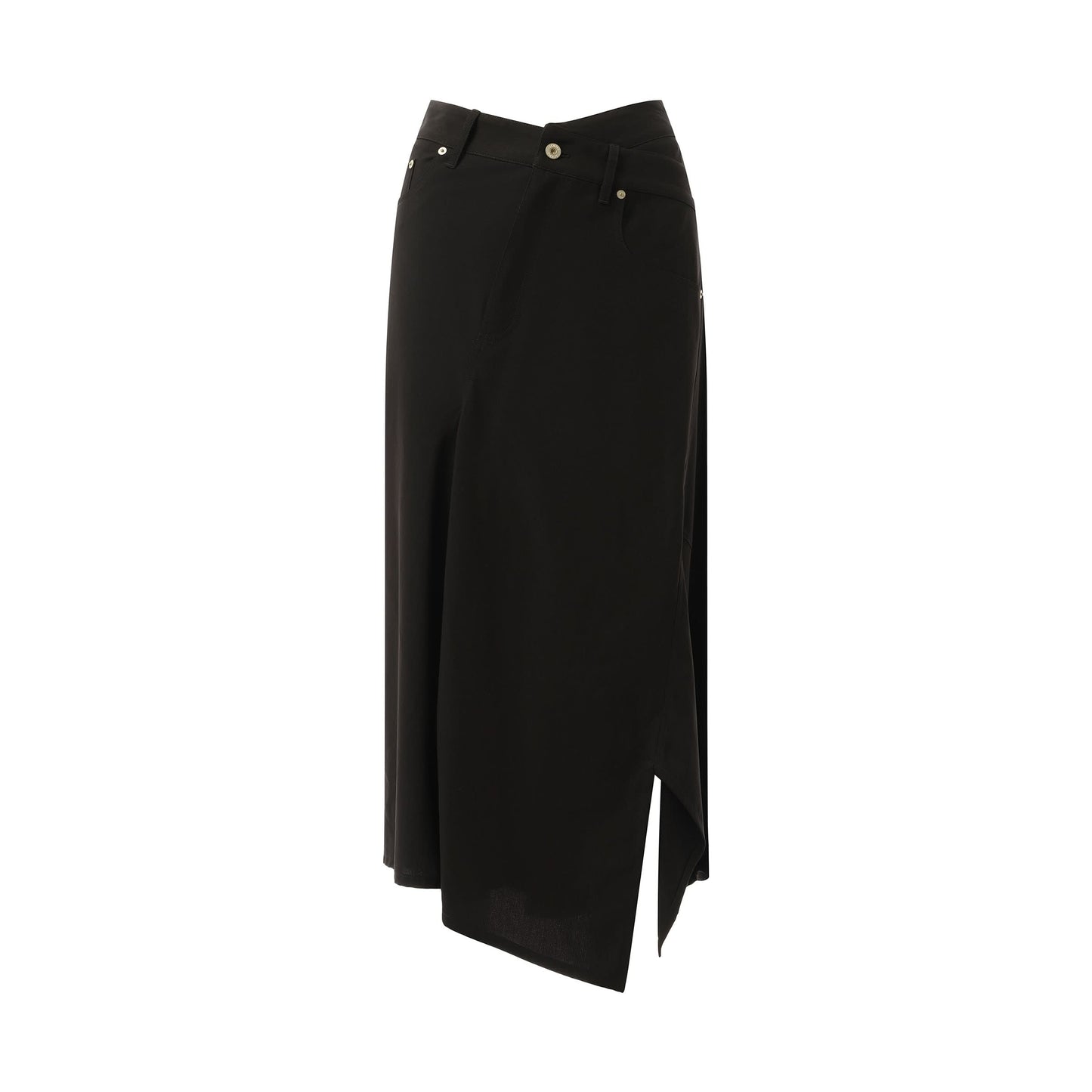 Asymmetric Skirt in black