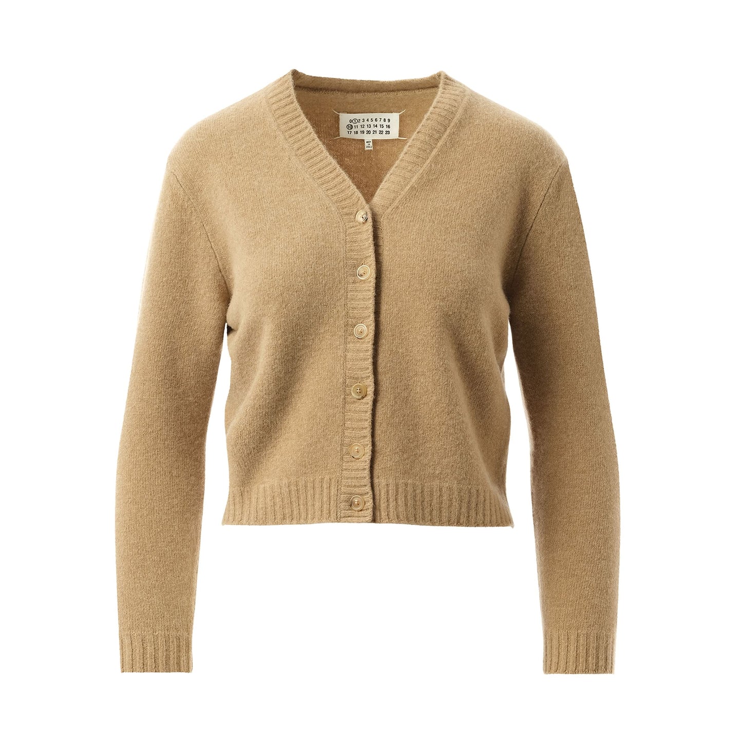 Lambswool Knit Cardigan in Beige