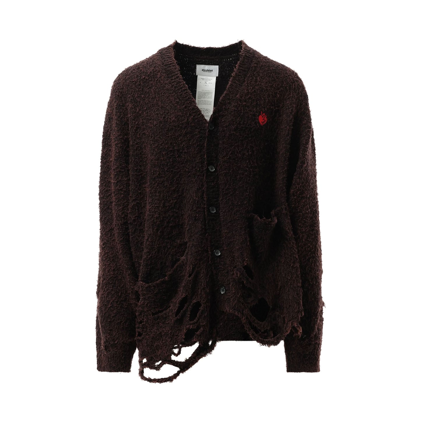 Zombie Silhouette Knit Cardigan in Black