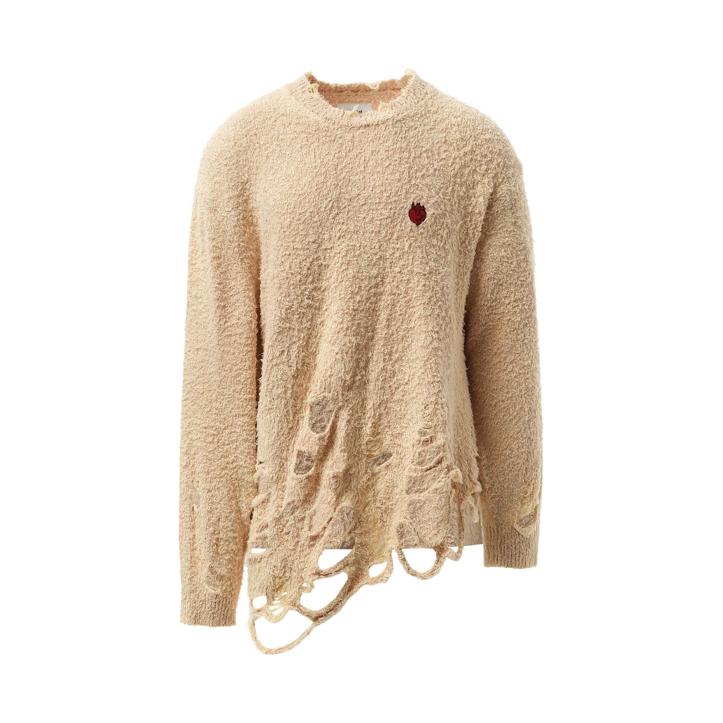 Zombie Silhouette Knit Sweater in Beige