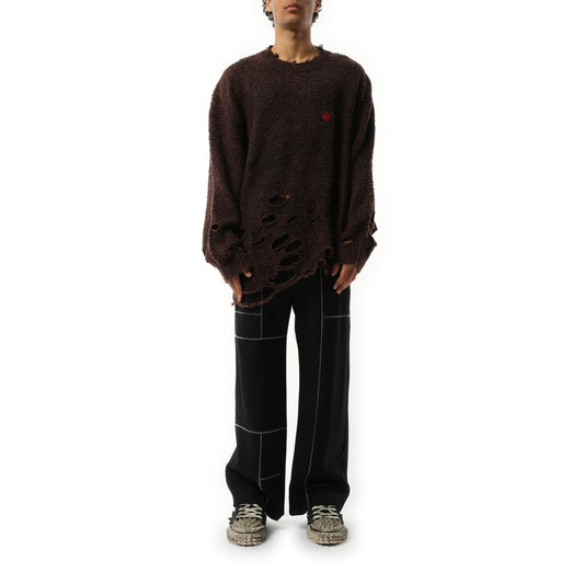 Zombie Silhouette Knit Sweater in Black