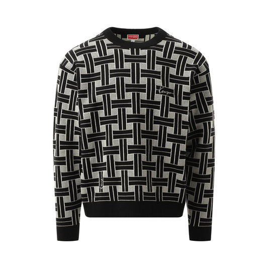 Kenzo Weave Sweater in Black