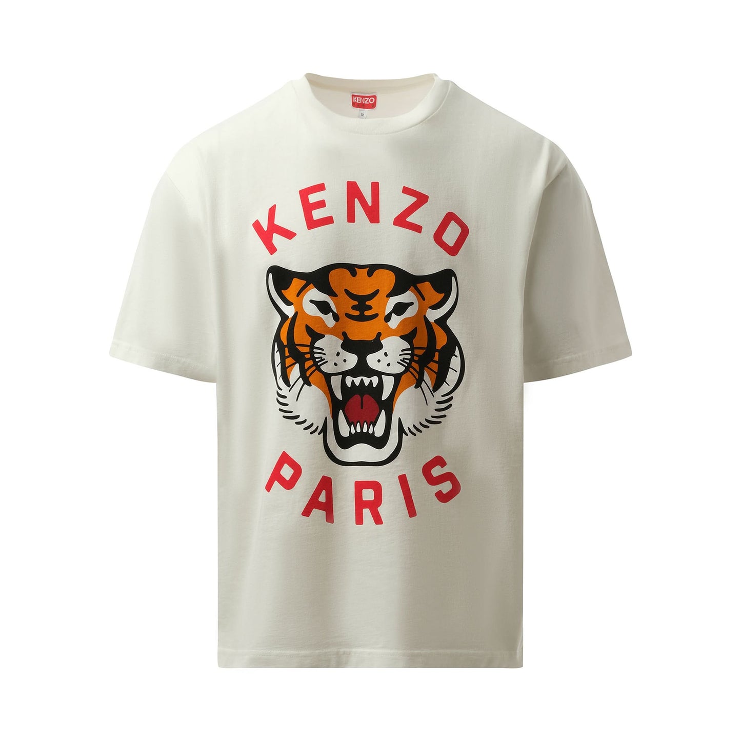 Lucky Tiger Oversize T-Shirt in Off White