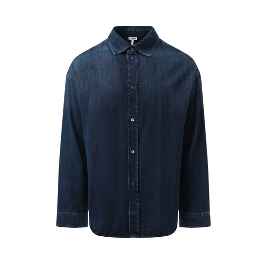 Anagram Overshirt in Washed Indigo