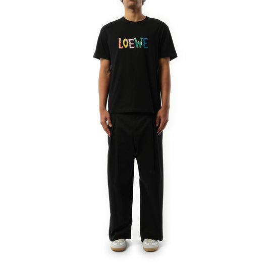 Relaxed Rainbow Logo T-Shirt in Black