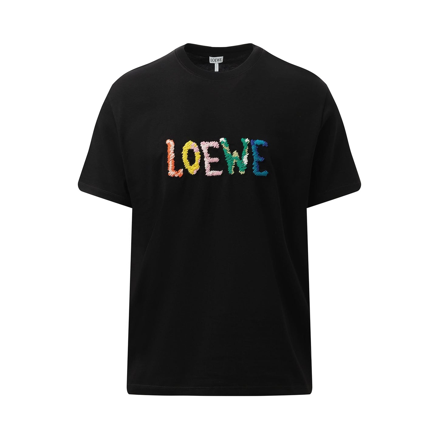 Relaxed Rainbow Logo T-Shirt in Black