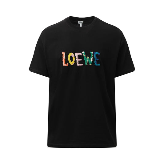 Relaxed Rainbow Logo T-Shirt in Black