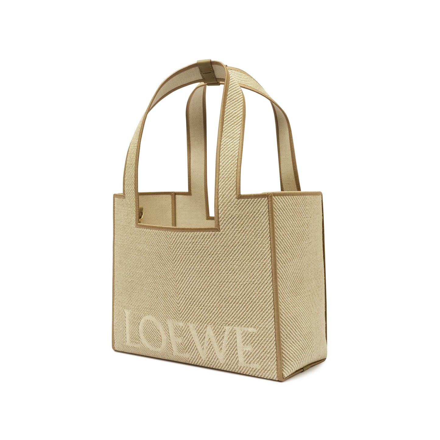 Loewe Font Tote Small Bag in Ecru