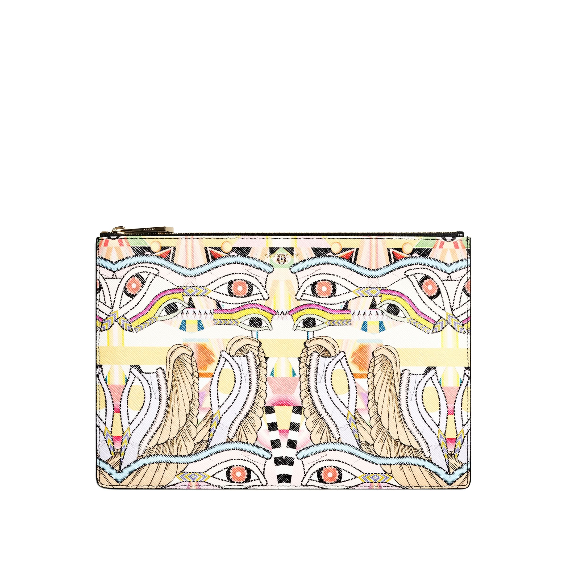 Iconic Print Medium Pouch in Multicolor