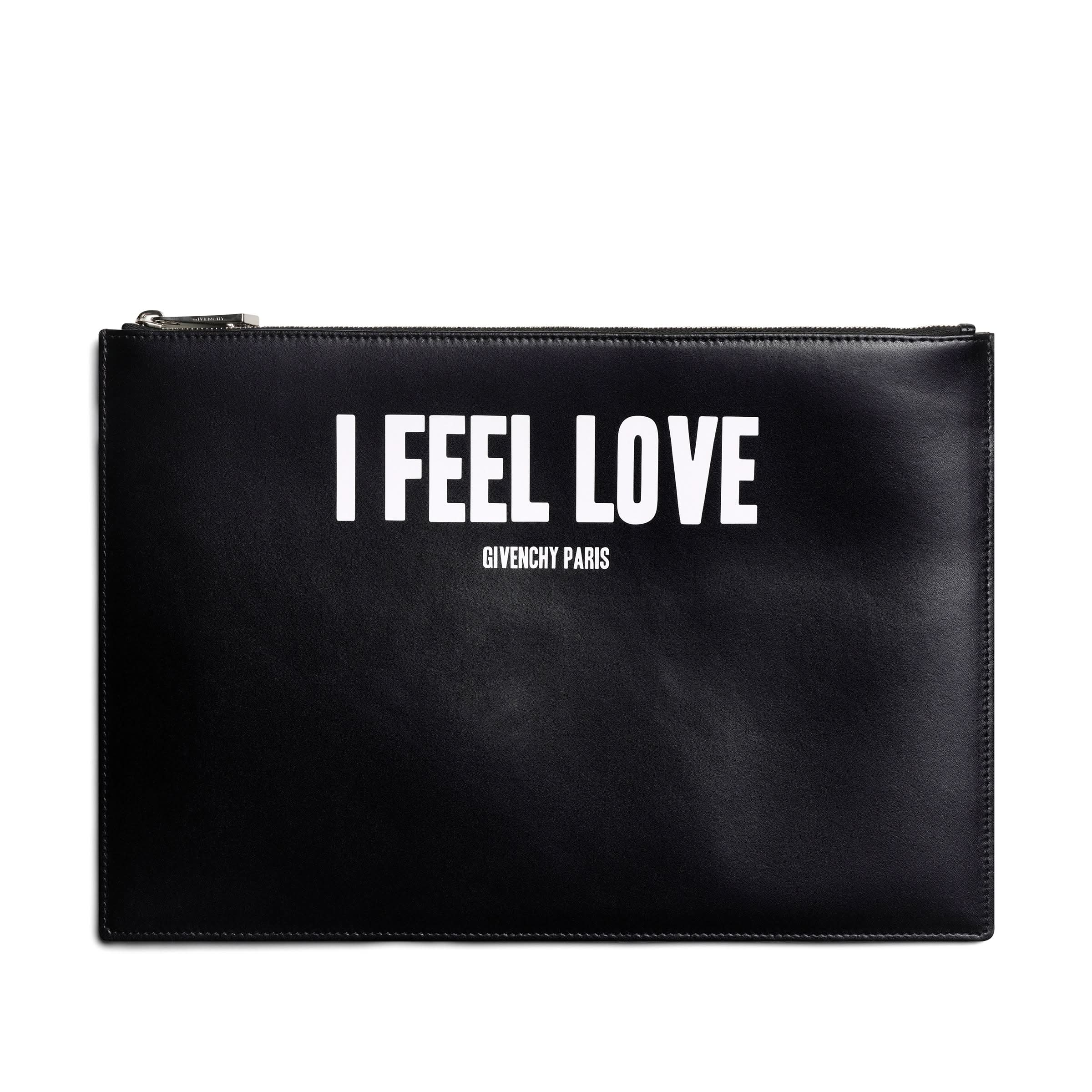 Large Iconic Print Pouch in Black