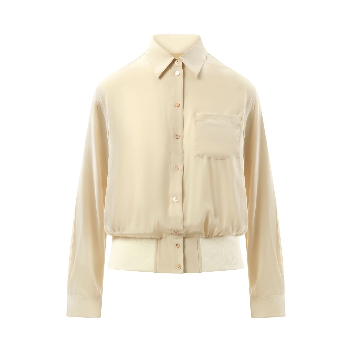 Silk Shirt in Oat