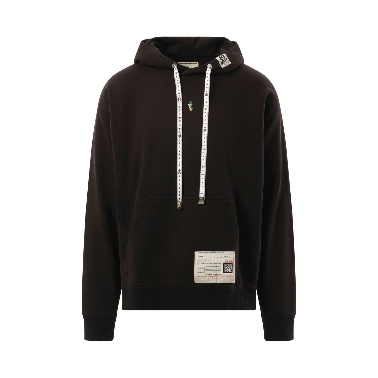 Duck Embroidery Hoodie in Black