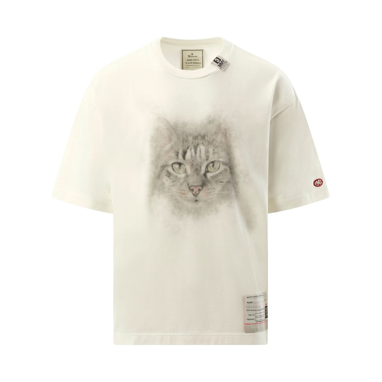 Cat Printed T-Shirt in White