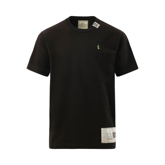 Duck Embroidery T-Shirt in Black