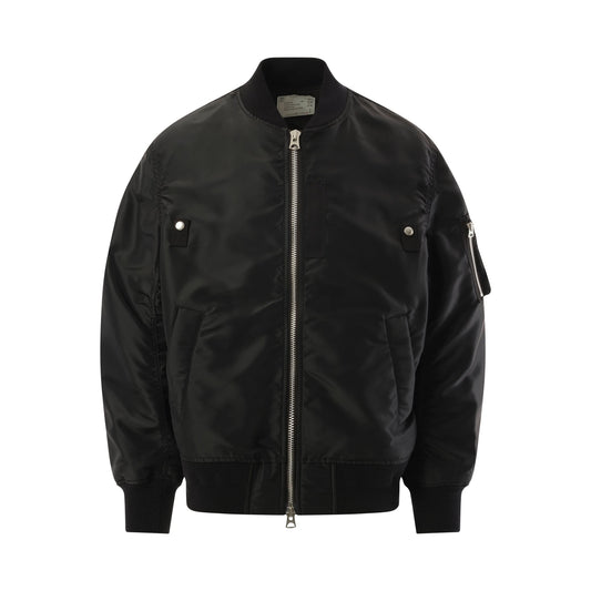 Nylon Twill Blouson in Black