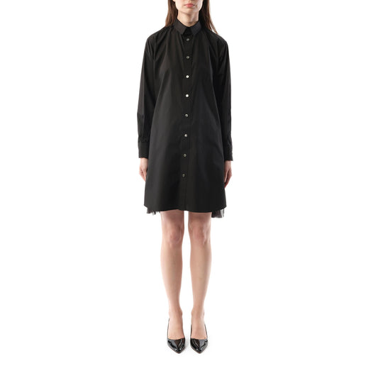 Cotton Poplin Dress in Black