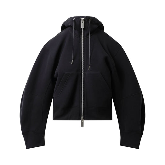 Sponge Sweat Zip-Up Hoodie in Black