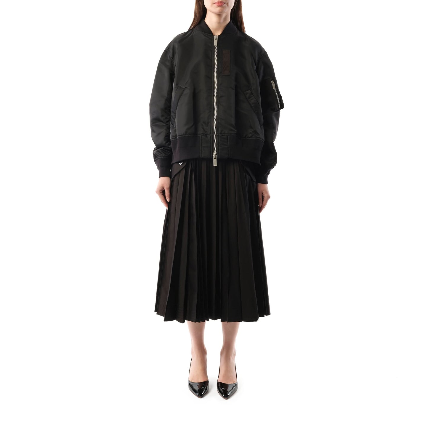 Nylon Twill Blouson in Black