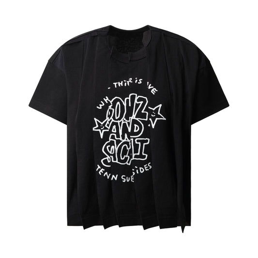 Sacai Gonz Print T-Shirt in Black