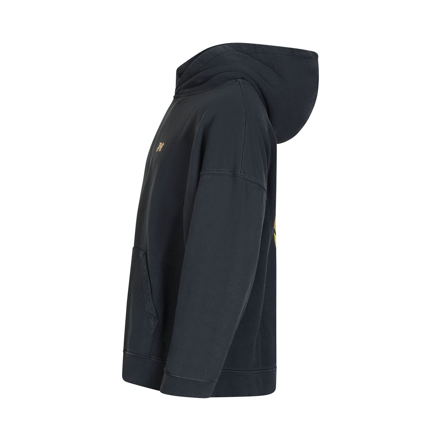 Back Burning Monogram Hoodie in Black/Gold