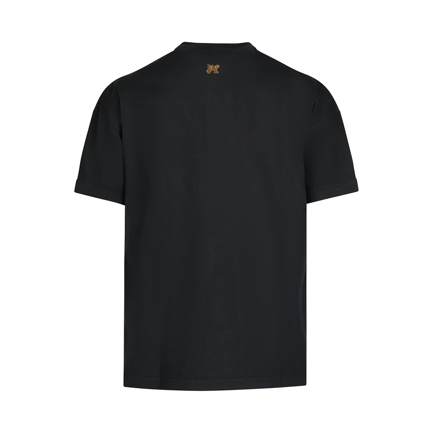 Burning Monogram T-Shirt in Black/Gold