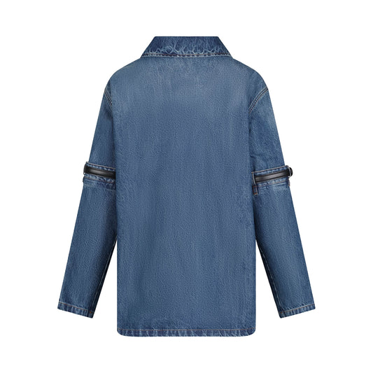 Hybrid Denim Overshirt in Blue