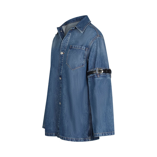 Hybrid Denim Overshirt in Blue