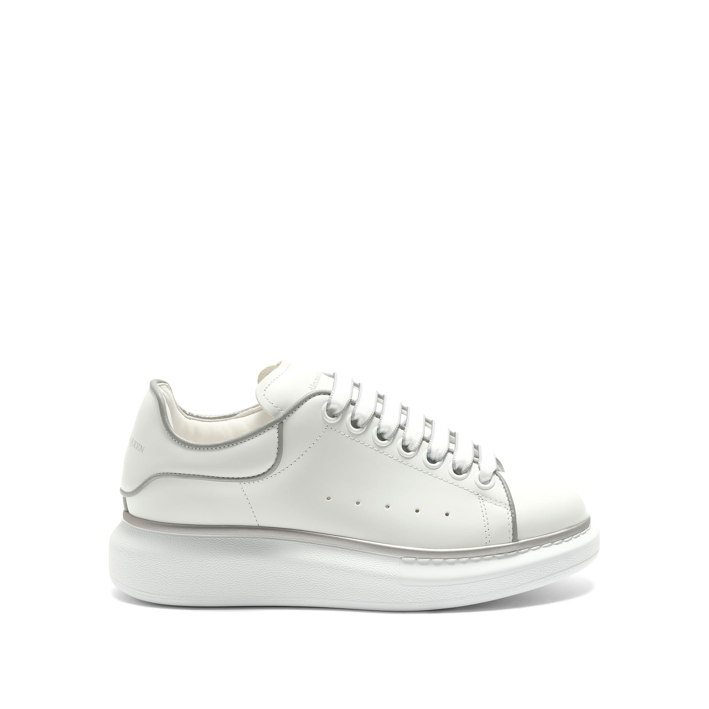 Larry Contrast Sneaker in White/Silver